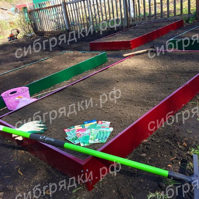 Грядки с двусторонним покрытием 15 см в Санкт-Петербурге