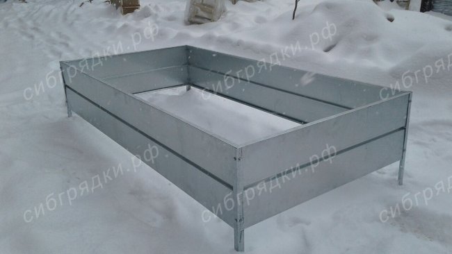 Высокие оцинкованные грядки из стали высотой 34 см в Санкт-Петербурге